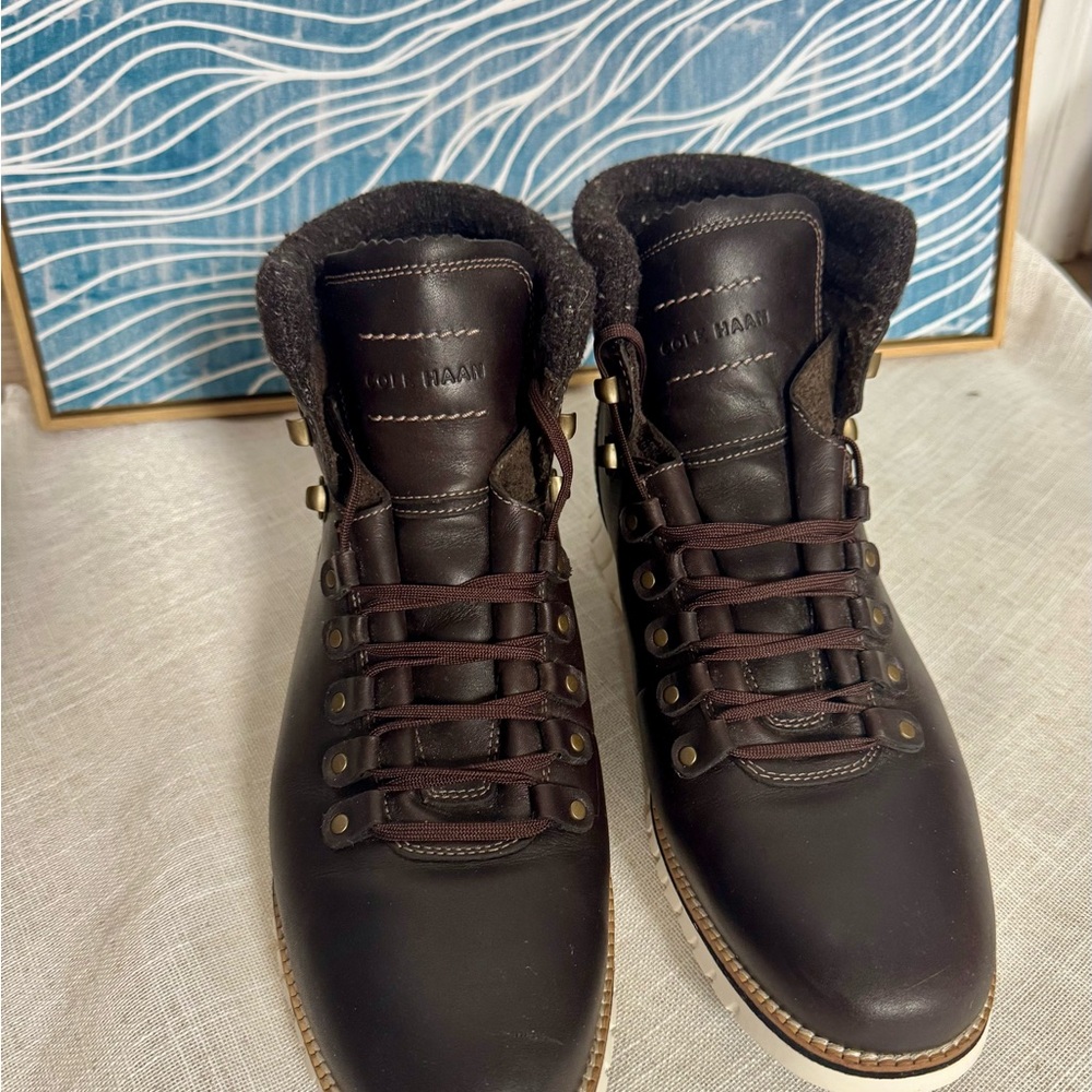Cole Haan Men's Chocolate Leather Boots